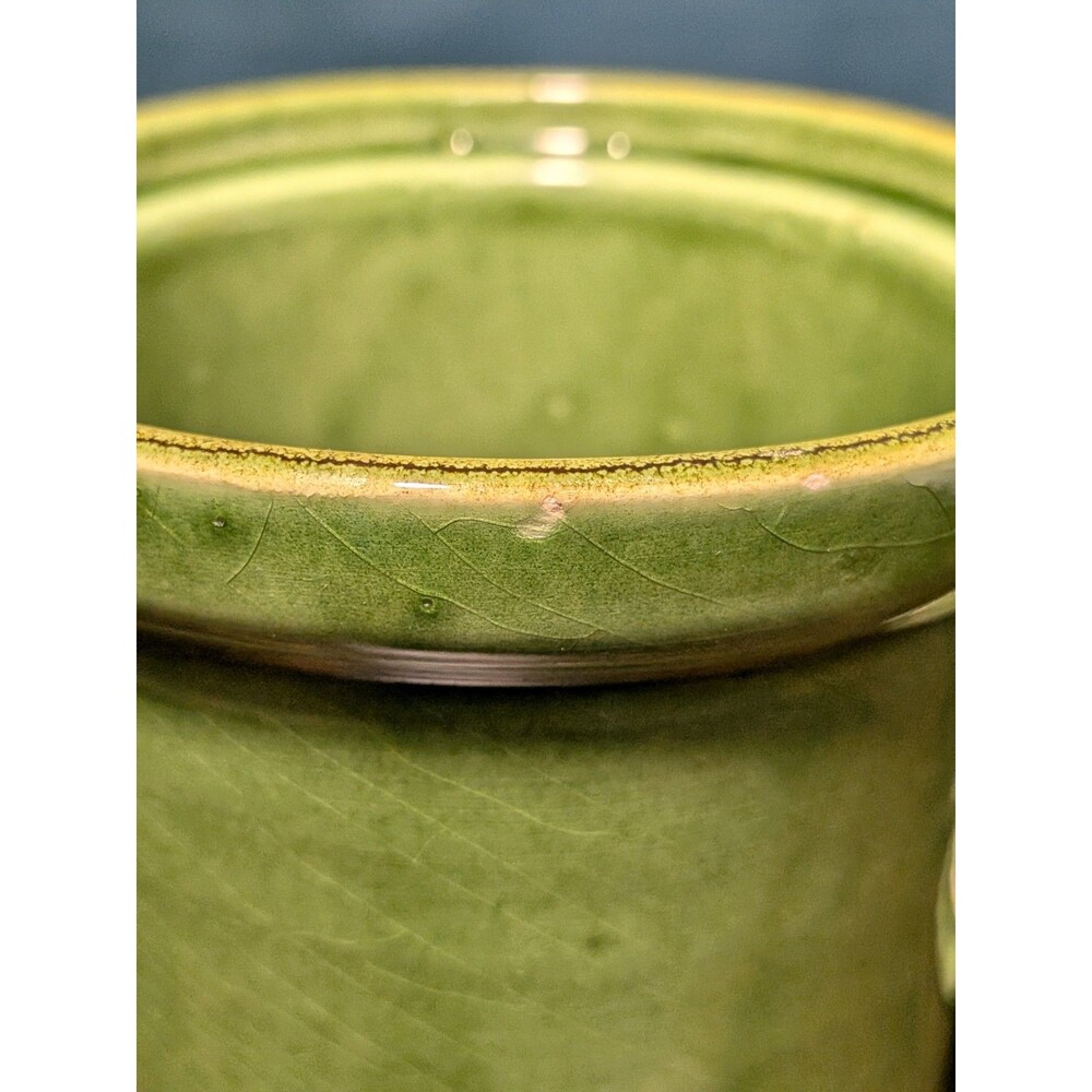 Vintage Sur La Table Garlic Aglio Canister Holder 6" Ceramic Pottery Italy Green - Picture 5 of 8